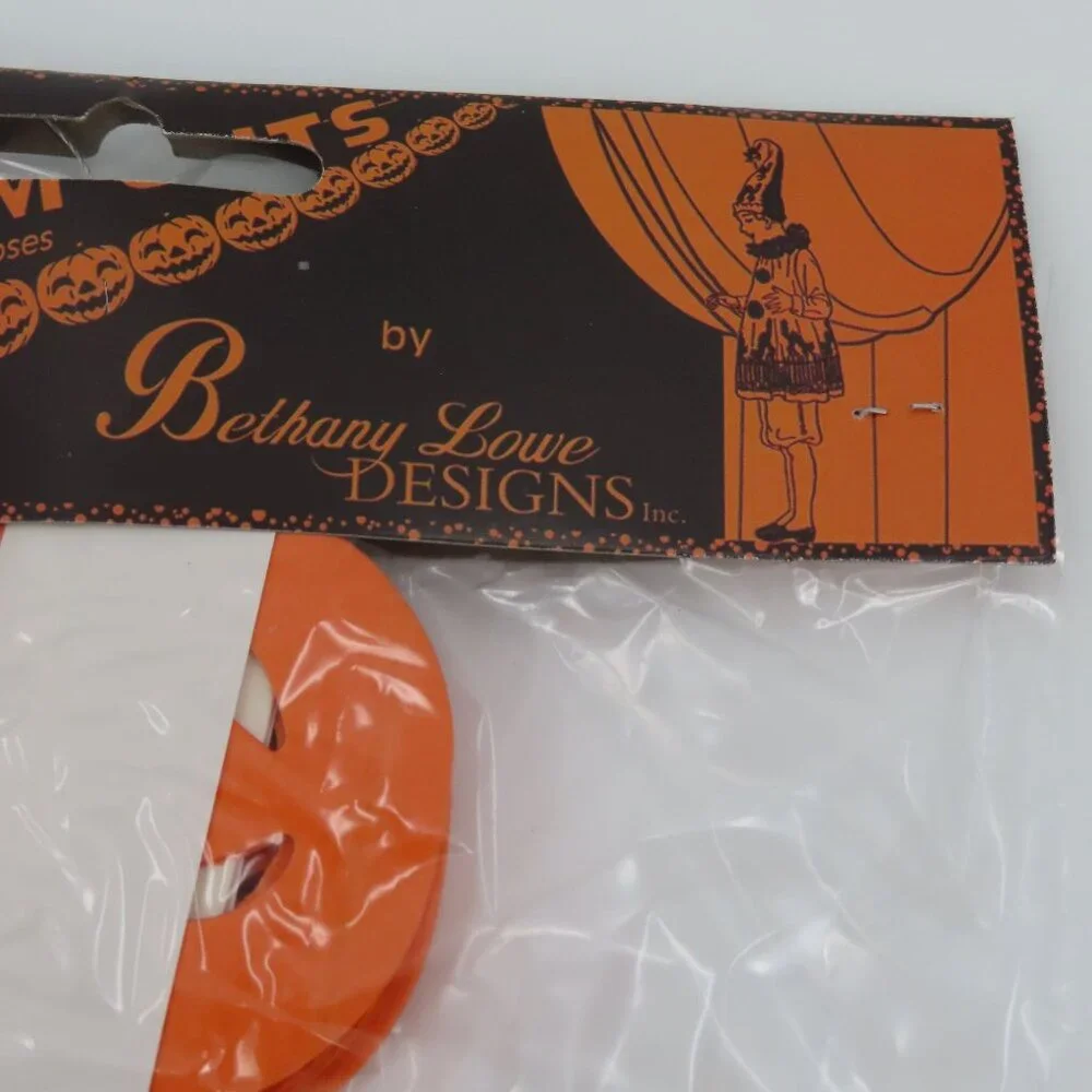 Bethany Lowe String Em Outs Halloween Spider Jack O Lantern Paper Garland NEW